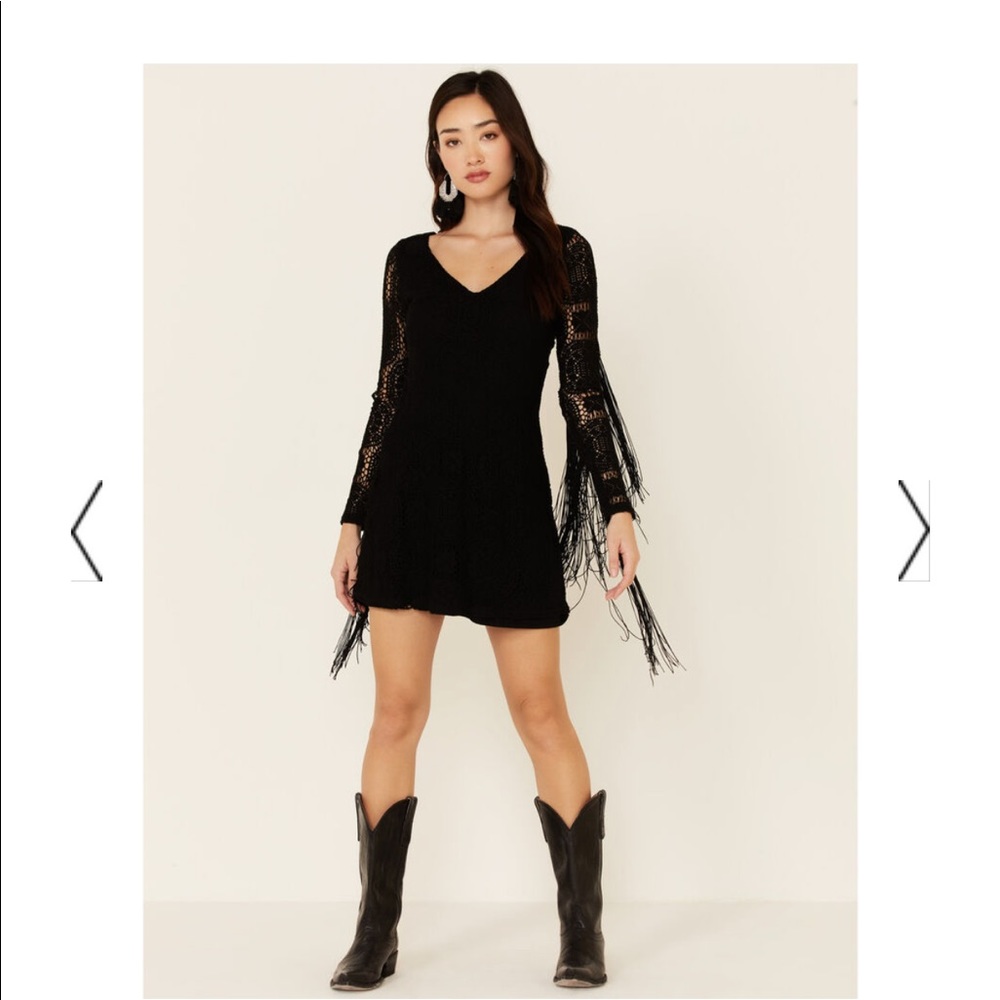 Idyllwind Black Thunde Dress with Fringe - Country Western Dress